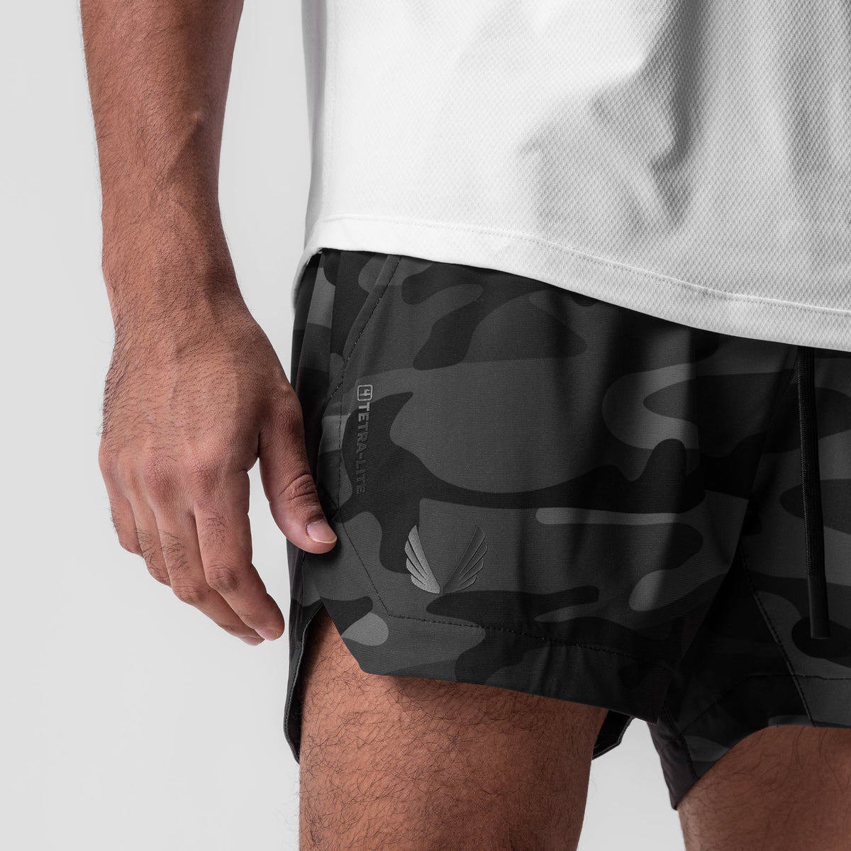 0751. Tetra-Lite® 5" Linerless Short - Black Camo "Wings" | ASRV