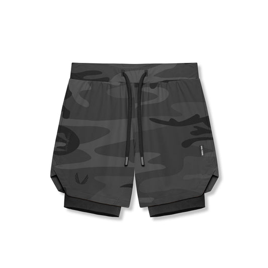 0866. Tetra-Lite® 7" Liner Short - Black Camo "Wings"/Black | ASRV