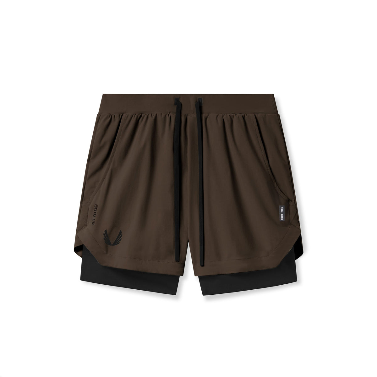 0865. Tetra-Lite® 5" Liner Short - Dark Earth "Wings"/Black | ASRV