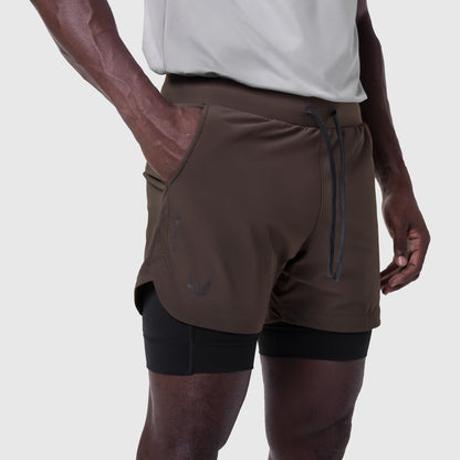 0865. Tetra-Lite® 5" Liner Short - Dark Earth "Wings"/Black | ASRV