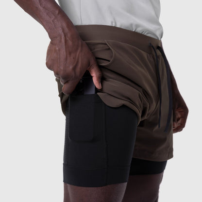 0865. Tetra-Lite® 5" Liner Short - Dark Earth "Wings"/Black | ASRV