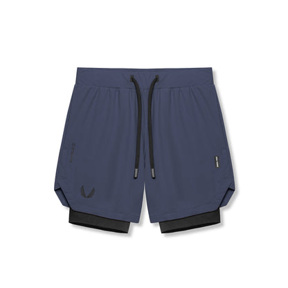 0866. Tetra-Lite® 7" Liner Short - Navy "Wings"/Black | ASRV