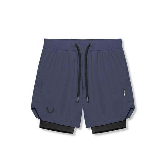 0866. Tetra-Lite® 7" Liner Short - Navy "Wings"/Black | ASRV