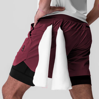 0865. Tetra-Lite® 5" Liner Short - Crimson "Wings"/Black | ASRV