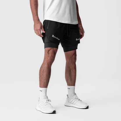 0866. Tetra-Lite® 7" Liner Short - Black "RP"/Black | ASRV