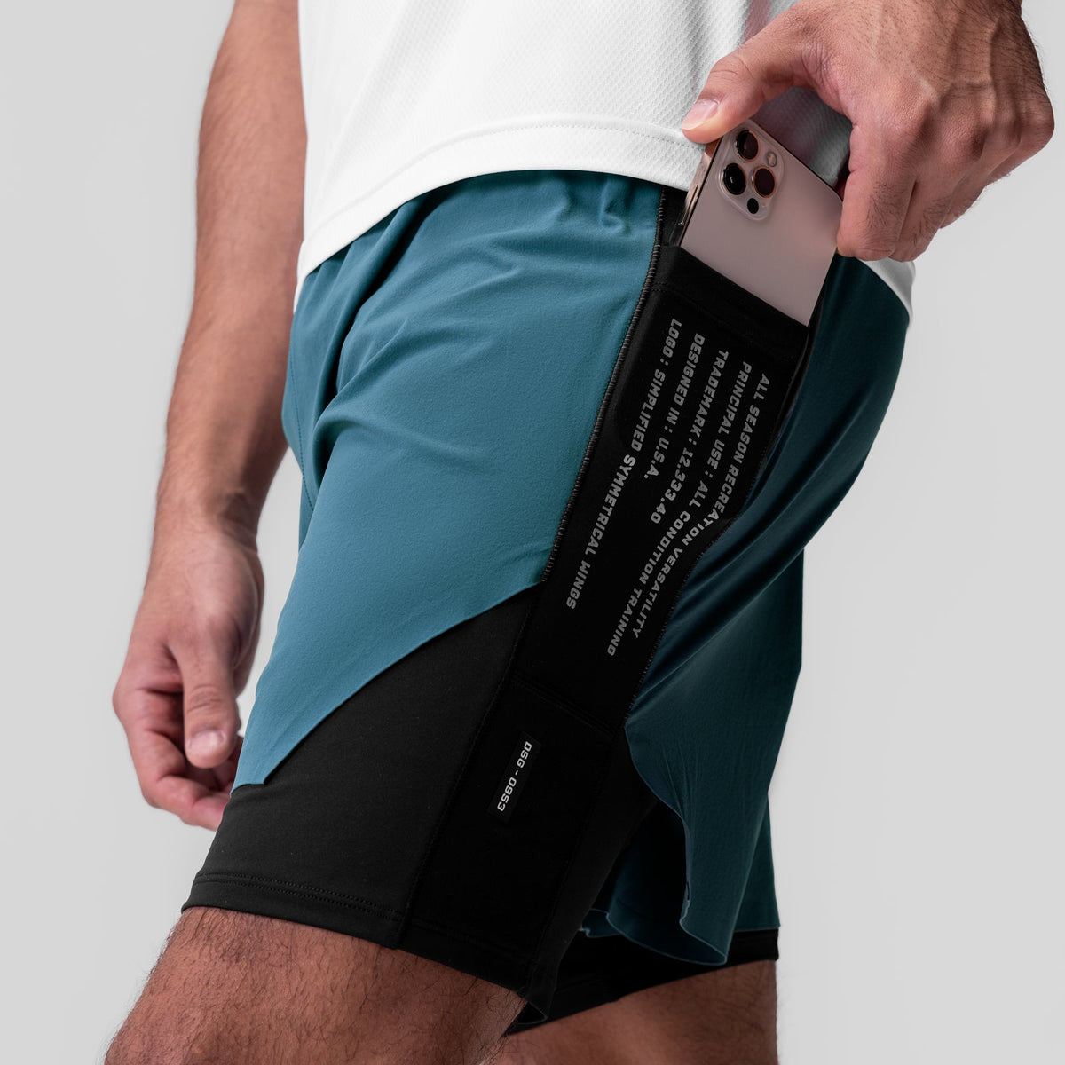 0953. Aerotex™ Hybrid Liner Short - Storm/Black | ASRV