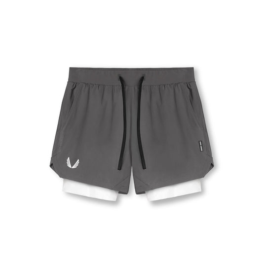0865. Tetra-Lite® 5" Liner Short - Space Grey/White/White "Wings" | ASRV