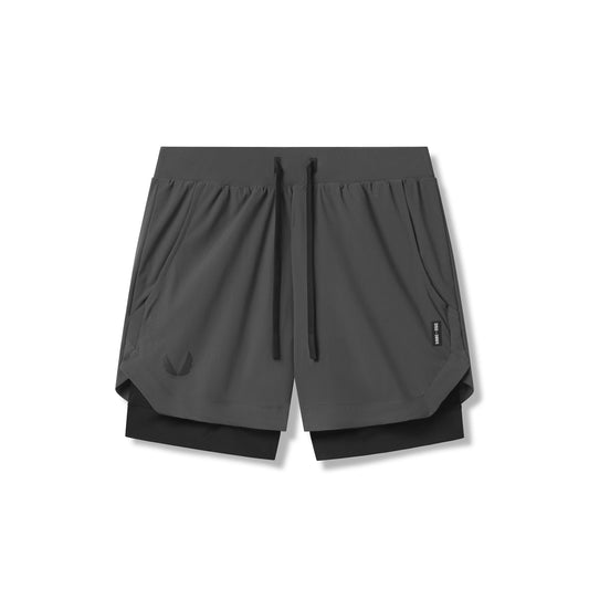 0865. Tetra-Lite® 5" Liner Short - Space Grey "Wings"/Black | ASRV
