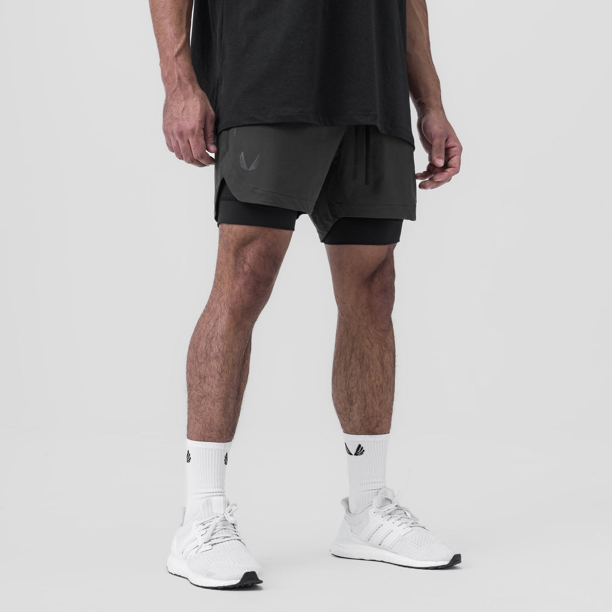 0865. Tetra-Lite® 5" Liner Short - Space Grey "Wings"/Black | ASRV