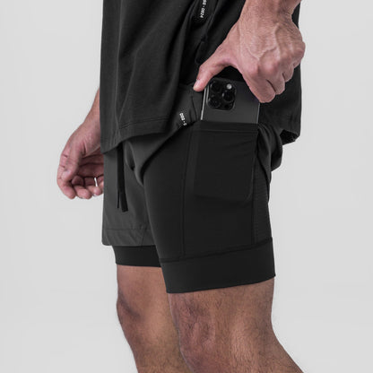 0865. Tetra-Lite® 5" Liner Short - Space Grey "Wings"/Black | ASRV
