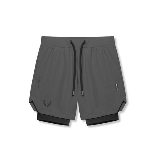 0866. Tetra-Lite® 7" Liner Short - Space Grey "Wings"/Black | ASRV