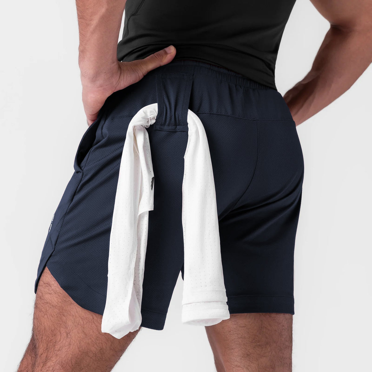 0994. AeroSilver® 7" Linerless Short - Navy | ASRV