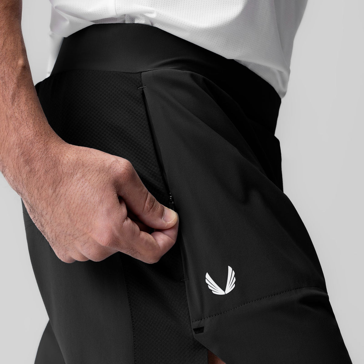 1064. Tetra-Lite® 6" Bonded Training Short - Black | ASRV