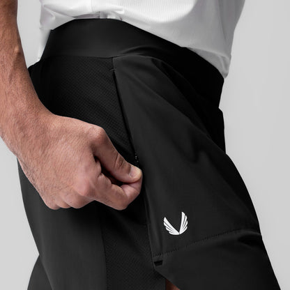 1064. Tetra-Lite® 6" Bonded Training Short - Black | ASRV