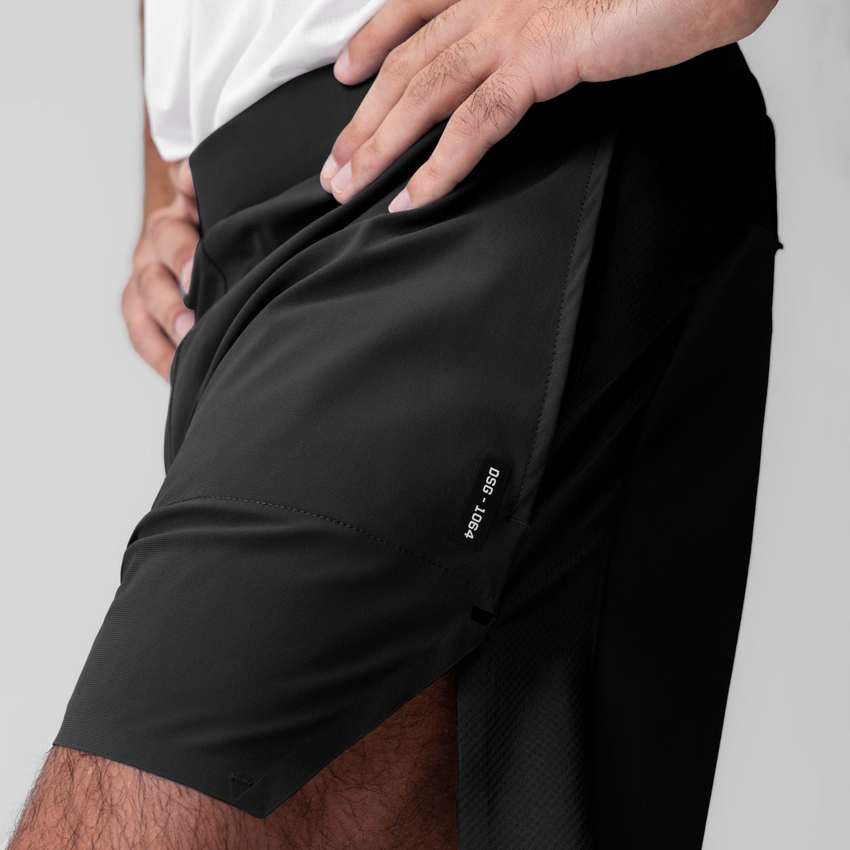 1064. Tetra-Lite® 6" Bonded Training Short - Black | ASRV