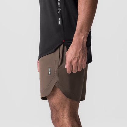 0823. Tetra-Lite® 7" Linerless Short - Deep Taupe "Wings" | ASRV