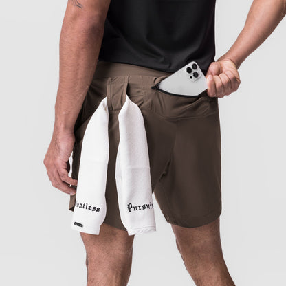 0823. Tetra-Lite® 7" Linerless Short - Deep Taupe "Wings" | ASRV