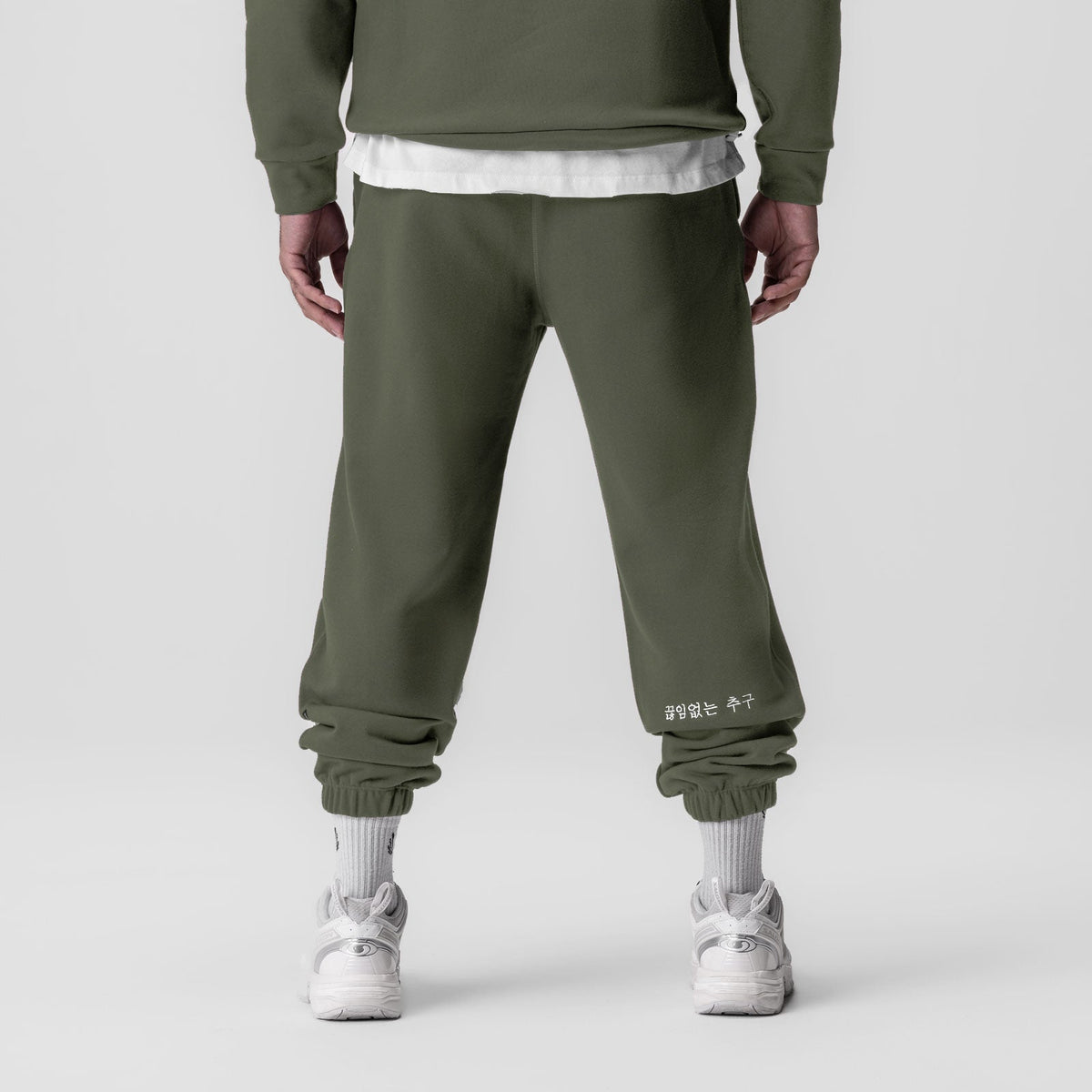 0655. Tech-Terry™ Oversized Sweats - Olive "Emblem" | ASRV