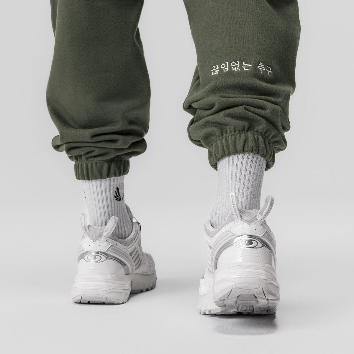 0655. Tech-Terry™ Oversized Sweats - Olive "Emblem" | ASRV