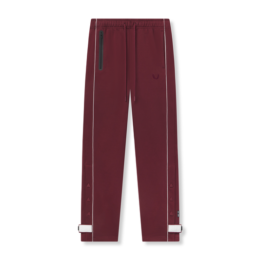 0998. Herringbone Terry Snap Button Sweats - Crimson | ASRV