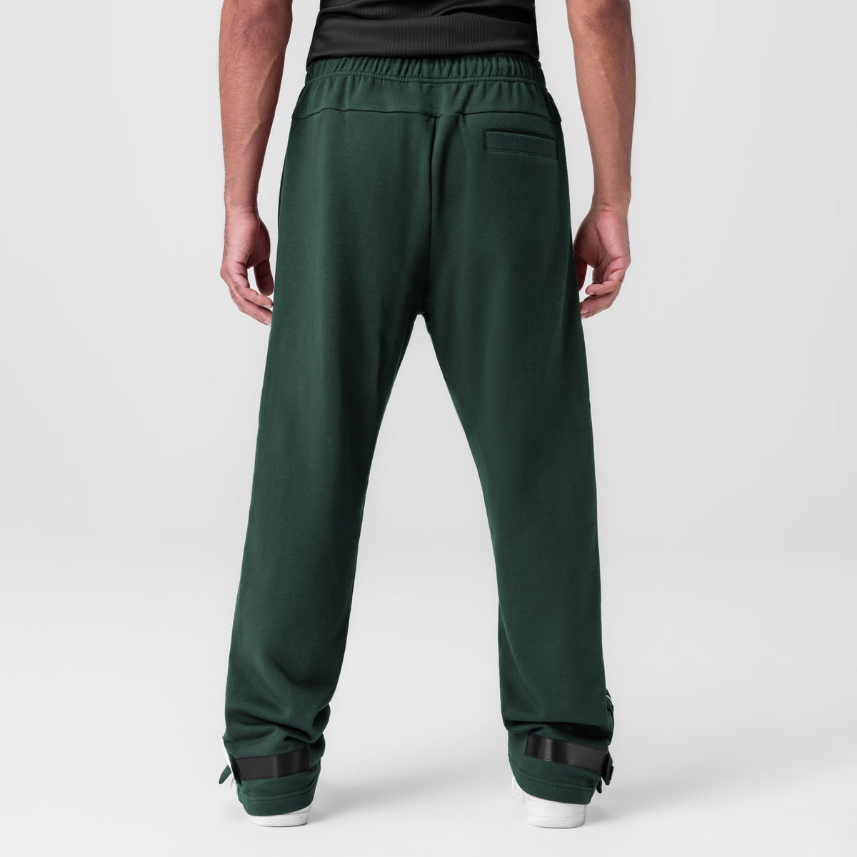 0998. Herringbone Terry Snap Button Sweats - Forest Green | ASRV