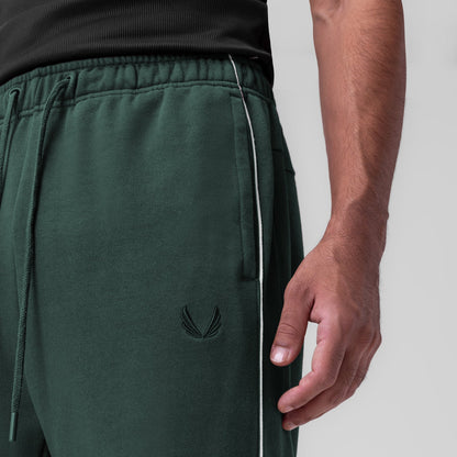 0998. Herringbone Terry Snap Button Sweats - Forest Green | ASRV