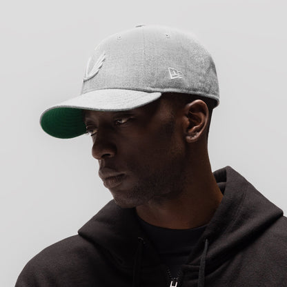 New Era® 59Fifty® Low Profile Hat - Heather Grey/White "Wings" | ASRV