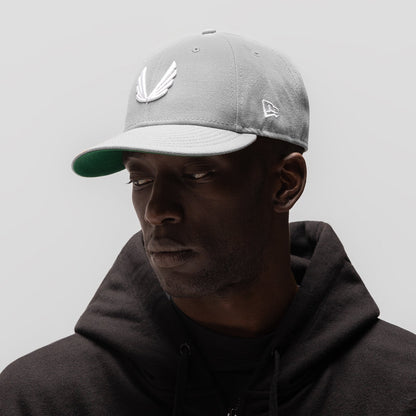 New Era® 59Fifty® Low Profile Hat - Grey/White "Wings" | ASRV