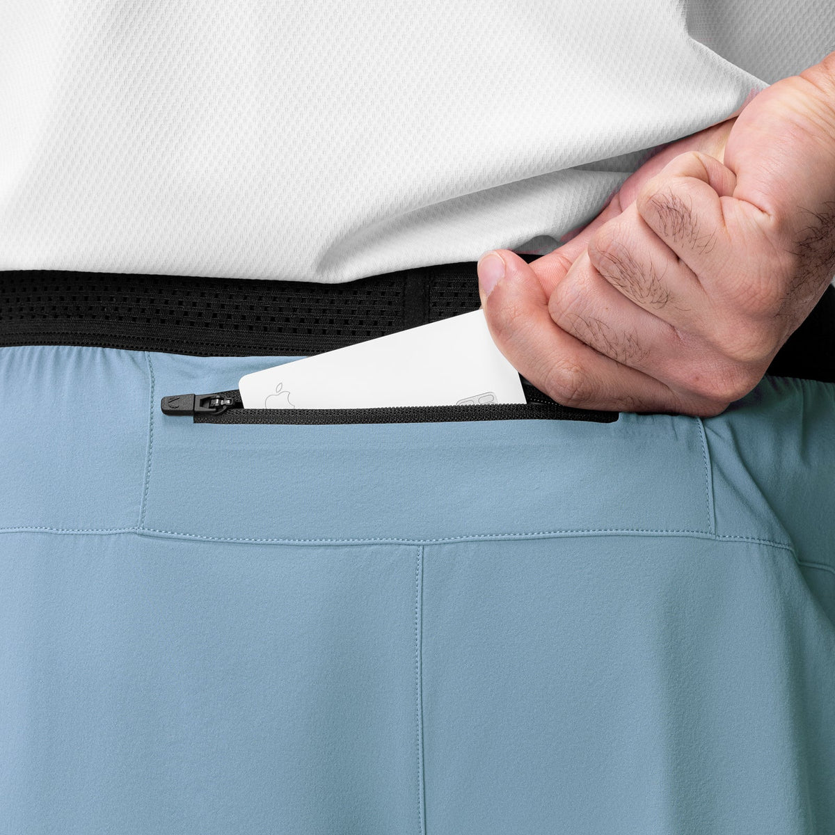 0953. Aerotex™ Hybrid Liner Short - Light Sky/Black | ASRV