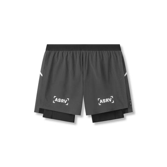 0951. Aerotex™ 4" High Split Liner Short - Space Grey | ASRV