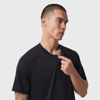 1166. Polartec® Delta Polo - Black | ASRV