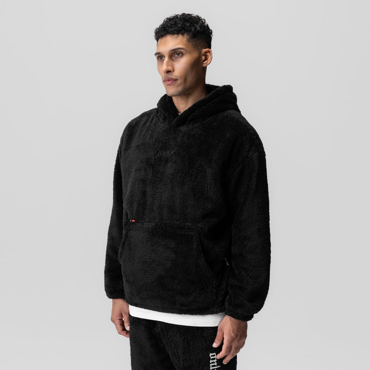 0553. Sherpa Recovery Hoodie - Black/White "Wings" | ASRV