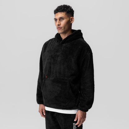 0553. Sherpa Recovery Hoodie - Black/White "Wings" | ASRV