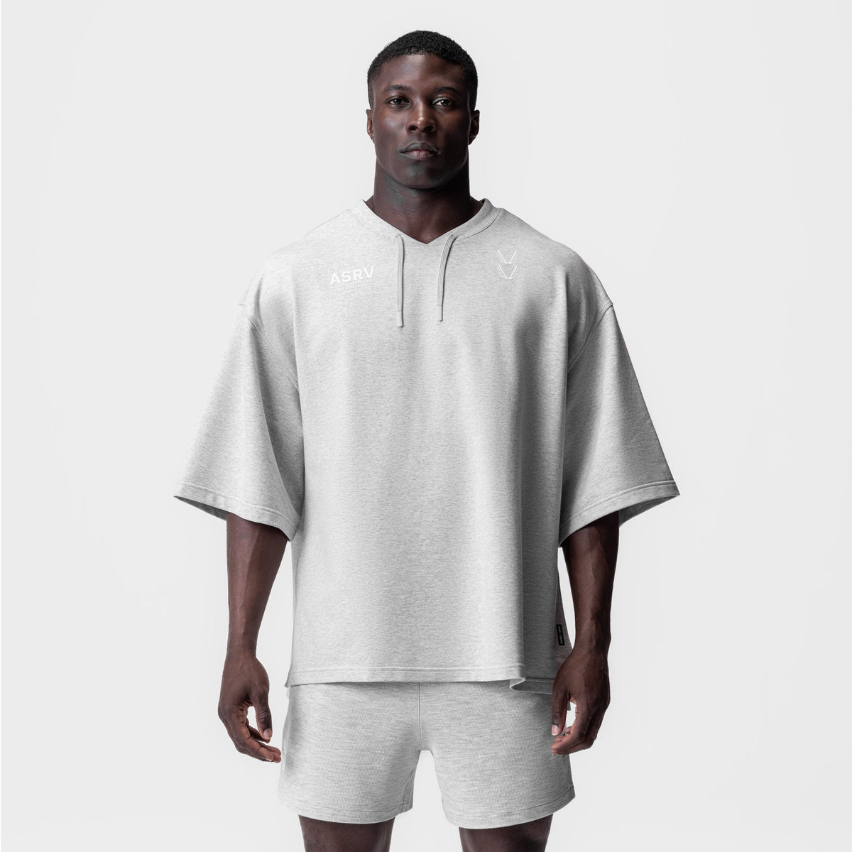0945. Micro-Terry Warm-Up Tee - Heather Grey | ASRV
