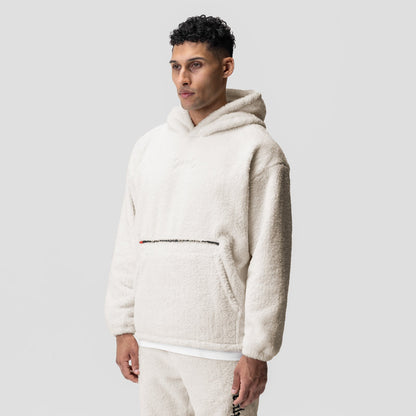 0553. Sherpa Recovery Hoodie - Ivory Cream/Black "Wings" | ASRV