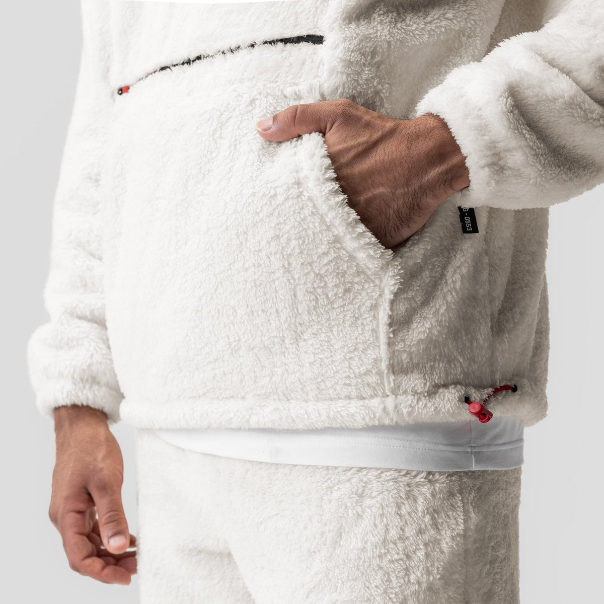 0553. Sherpa Recovery Hoodie - Ivory Cream/Black "Wings" | ASRV