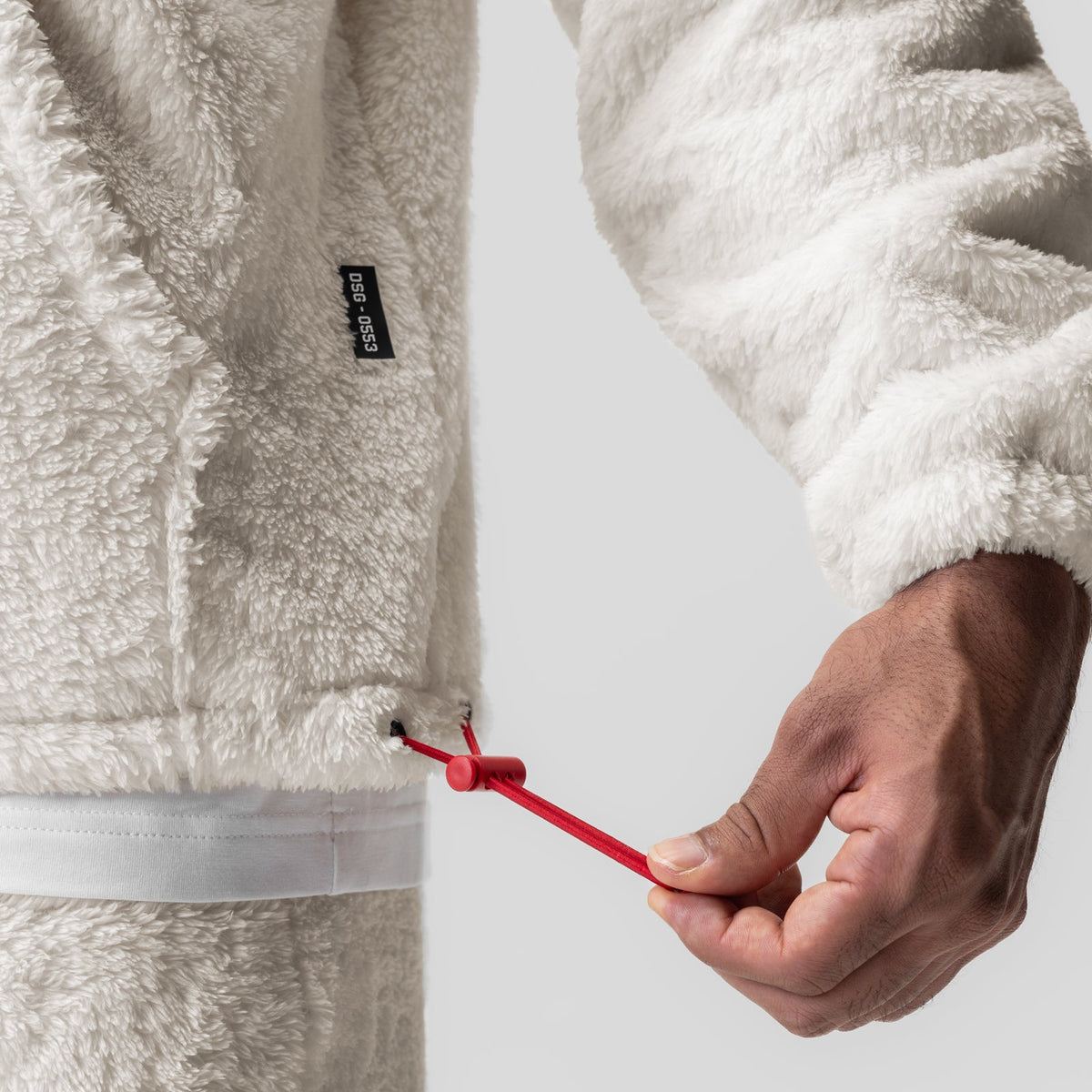 0553. Sherpa Recovery Hoodie - Ivory Cream/Black "Wings" | ASRV