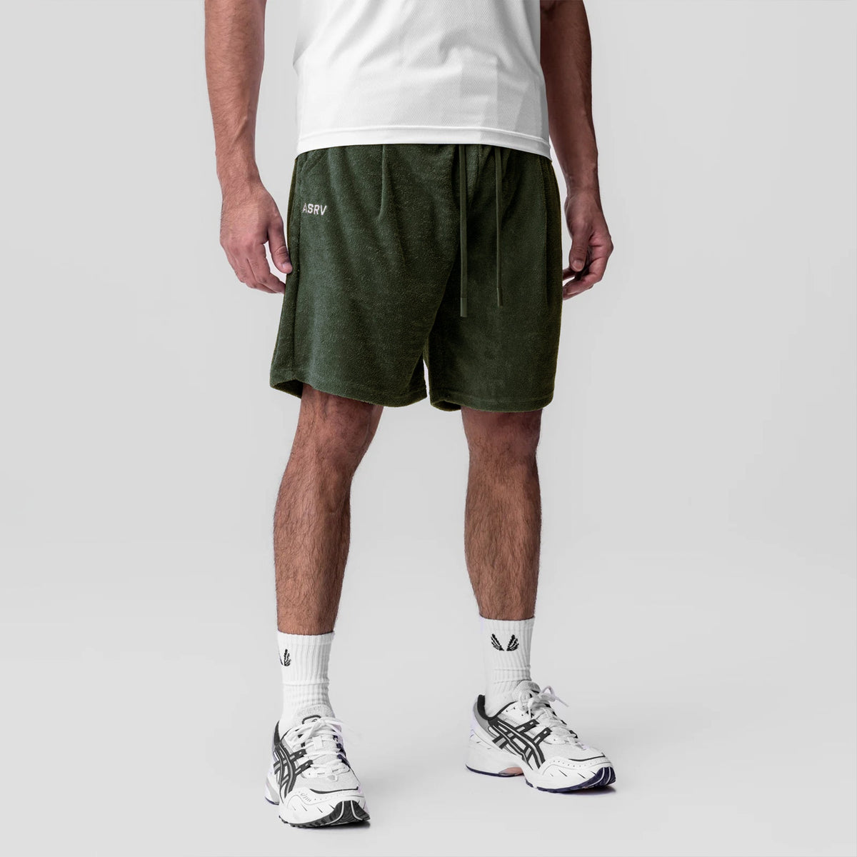 1094. Towel Terry Relaxed Short - Olive | ASRV
