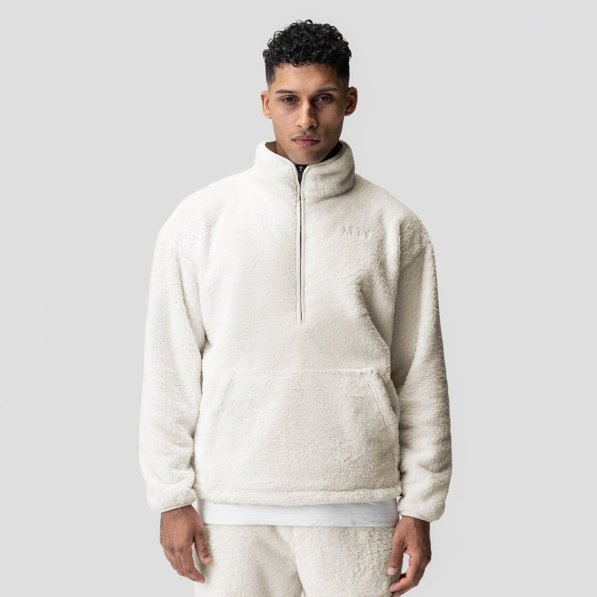 1006. Sherpa Recovery 1/2 Zip - Ivory Cream/Black | ASRV