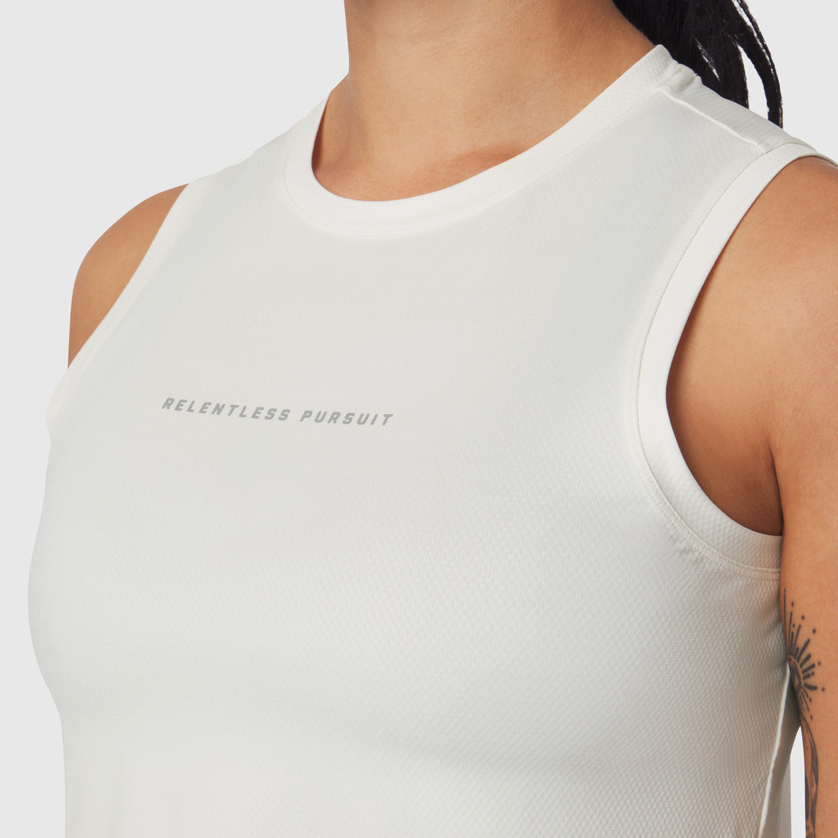 W020. AeroSilver® Tank Top - Ivory Cream "RP" | ASRV