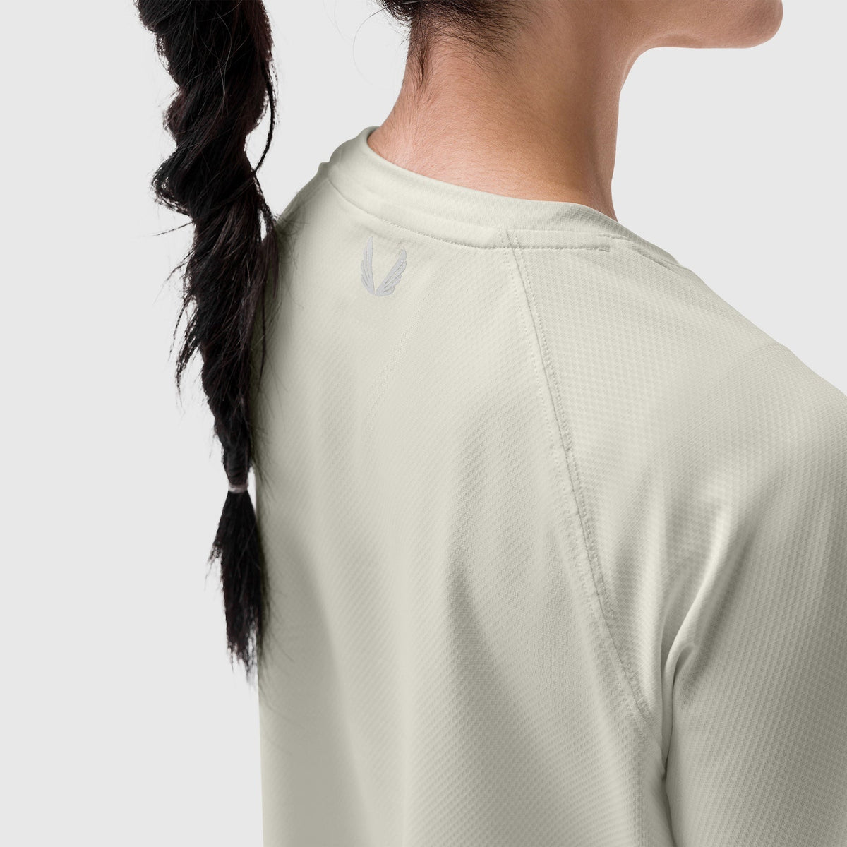 W018. AeroSilver® Cropped Tee - Ivory Cream | ASRV