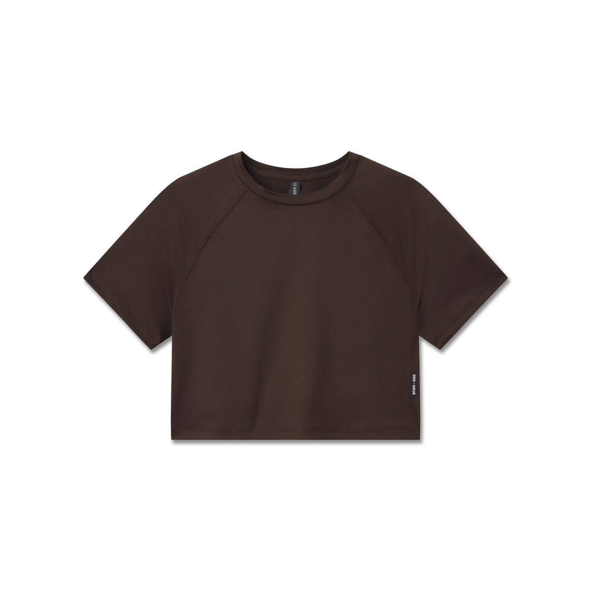 W018. AeroSilver® Cropped Tee - Dark Earth | ASRV