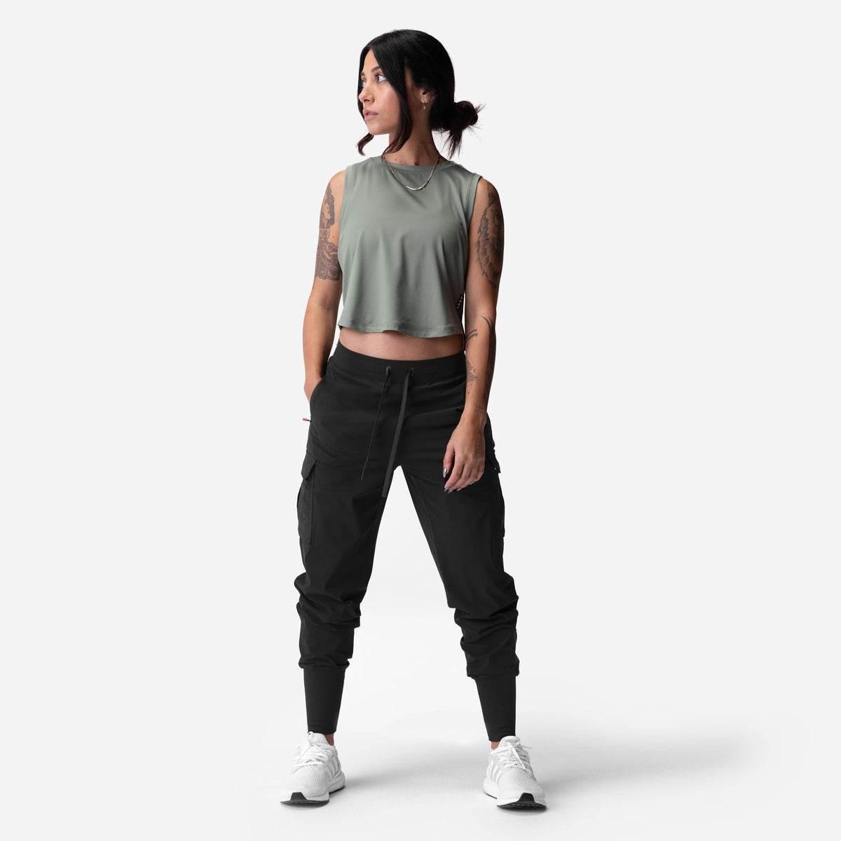 ASRV x Equinox AeroSilver® Cropped Training Tank - Sage | ASRV