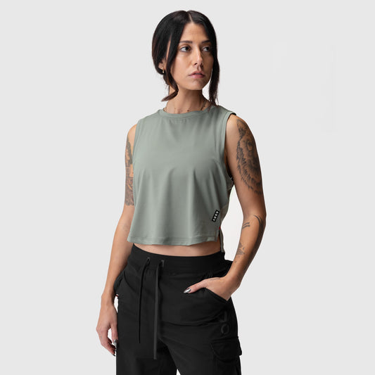 ASRV x Equinox AeroSilver® Cropped Training Tank - Sage | ASRV