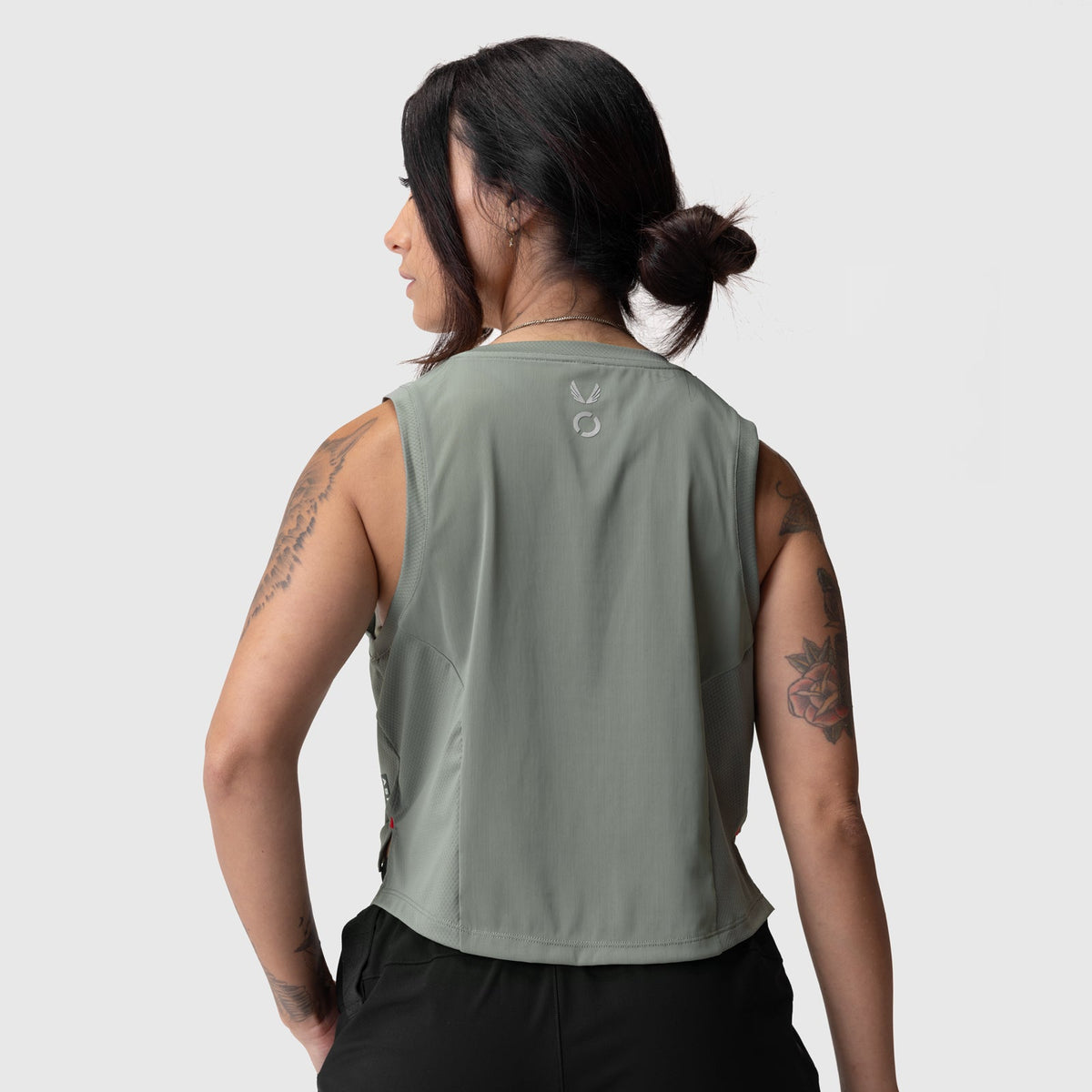ASRV x Equinox AeroSilver® Cropped Training Tank - Sage | ASRV