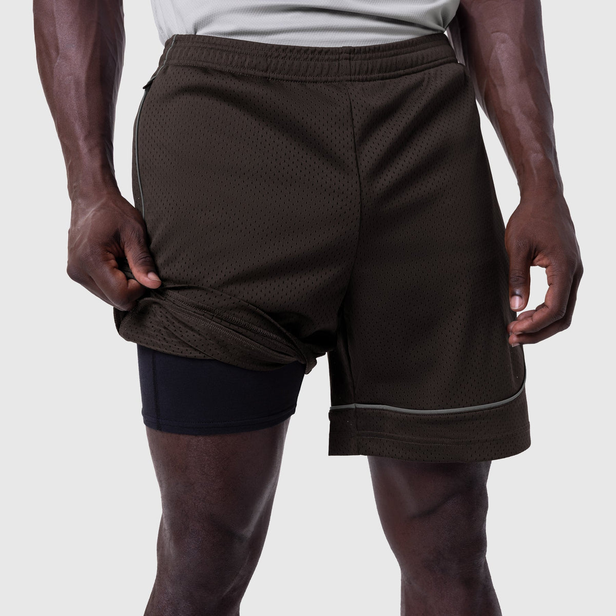 1118. Ion-Mesh™ Modal Liner Short - Dark Earth | ASRV