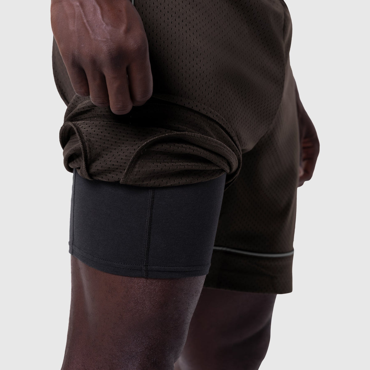 1118. Ion-Mesh™ Modal Liner Short - Dark Earth | ASRV