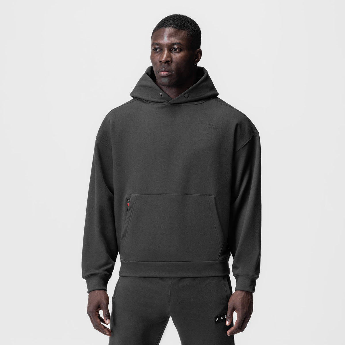0874. Tech-Terry™ Zip Pocket Hoodie - Space Grey/Black "Brush Wings/AS | ASRV