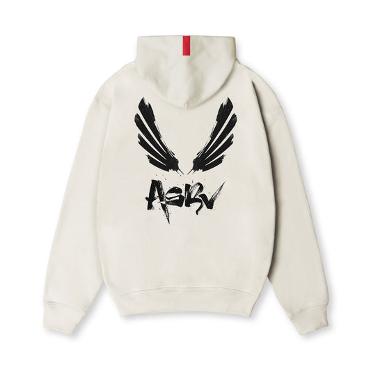 0874. Tech-Terry™ Zip Pocket Hoodie - Stone "Brush Wings/ASRV" | ASRV