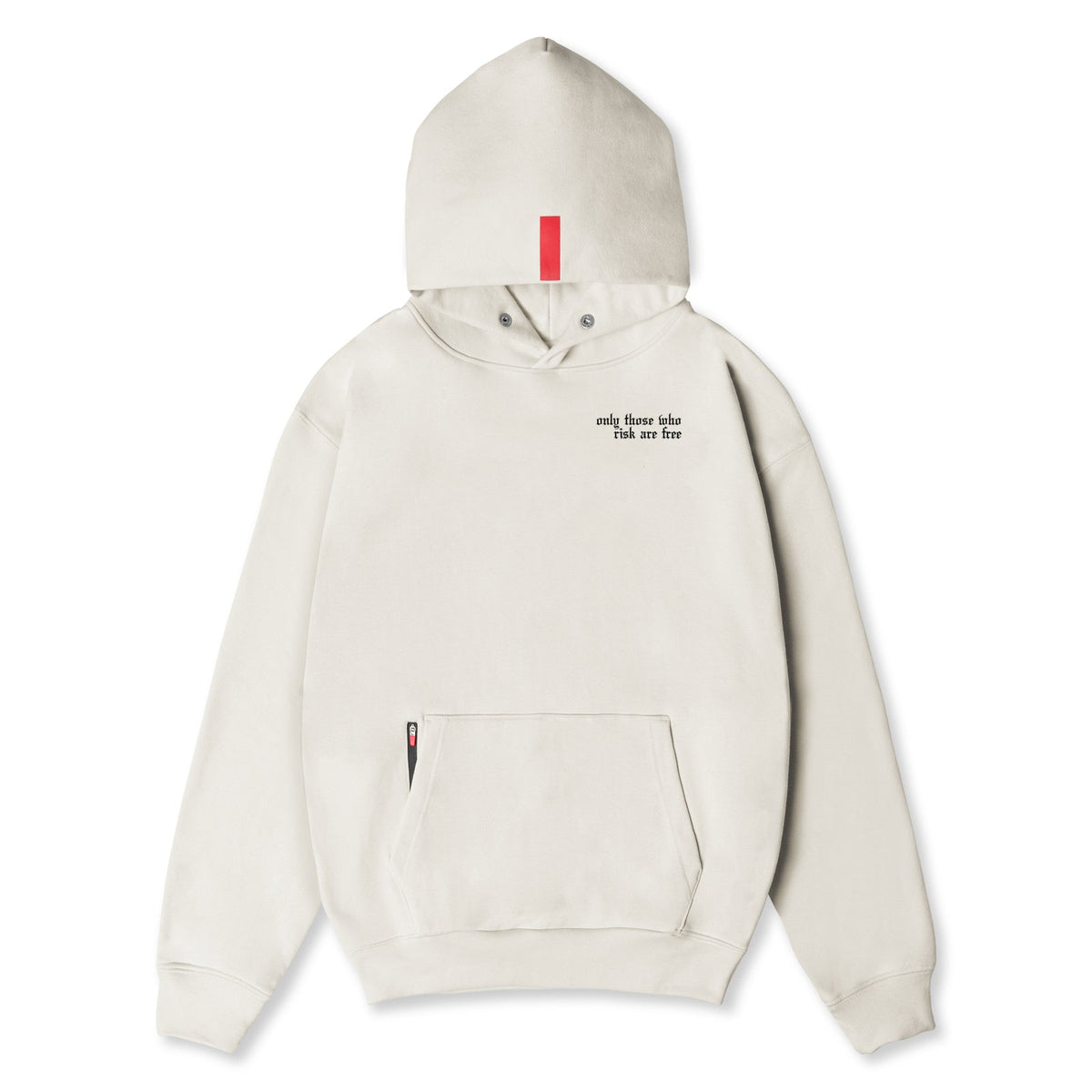 0874. Tech-Terry™ Zip Pocket Hoodie - Stone "Brush Wings/ASRV" | ASRV